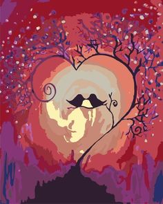 Картина по номерам Живопись по Номерам "Влюблённые птички", 40x50