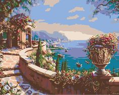 Картина по номерам Живопись по Номерам "Беседка у моря", 40x50