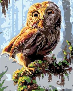 Картина по номерам Живопись по Номерам "Сова на ветке", 50x40