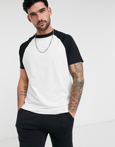Футболка с контрастными рукавами реглан ASOS DESIGN-Мульти