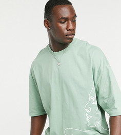 Футболка в стиле oversized с принтом ASOS DESIGN Tall-Зеленый