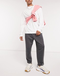 Темно-серые меланжевые джоггеры с широкими штанинами ASOS DESIGN-Серый