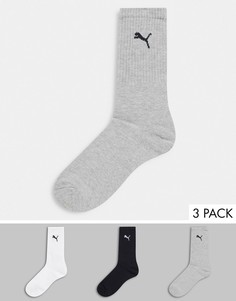 3 пары носков (серые/белые/черные) Puma-Мульти