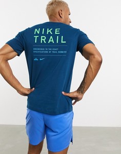 Футболка с логотипом Nike Running-Синий