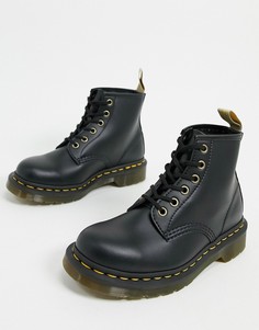 Черные ботинки с 6 рядами люверсов Dr Martens 101-Черный