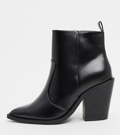 Черные ботинки для широкой стопы ASOS DESIGN-Черный