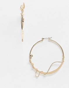 Золотистые серьги-кольца ALDO-Золотой