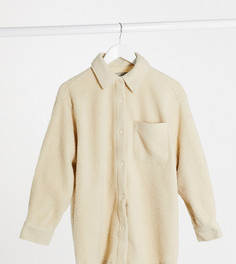 Флисовая куртка кремового цвета ASOS DESIGN Petite-Кремовый
