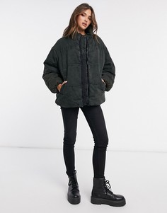 Выбеленный черный пуховик ASOS DESIGN