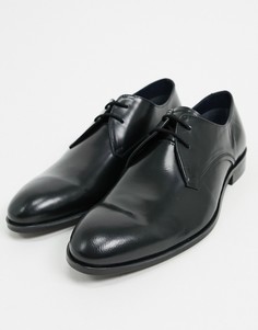 Черные кожаные дерби Burton Menswear-Черный