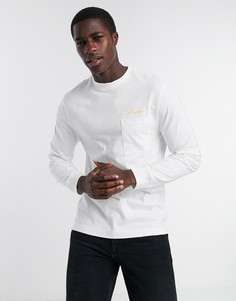 Белый лонгслив с вышитой надписью "prolific" River Island