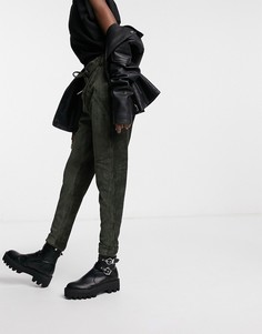 Зеленые вельветовые брюки Only-Зеленый