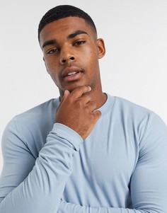 Синий облегающий лонгслив ASOS DESIGN