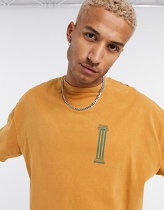 Желтая футболка в стиле oversized с принтом ASOS DESIGN-Желтый