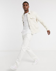 Бежевая джинсовая куртка ASOS DESIGN-Кремовый