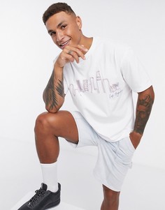 Белая футболка с принтом Topman-Белый