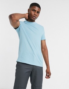 Синяя футболка из органического хлопка с круглым вырезом ASOS DESIGN-Синий