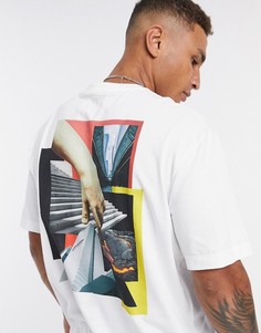 Белая футболка с принтом Topman-Белый