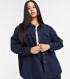 Синяя джинсовая рубашка в стиле oversized от комплекта Missguided Plus-Синий