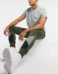 Спортивные штаны хаки с логотипом Puma Rebel-Зеленый