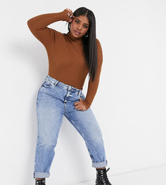 Коричневая водолазка в рубчик Urban Bliss Plus-Коричневый