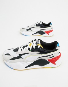 Белые кроссовки с черными вставками Puma RS-X3-Белый