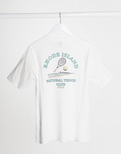 Белая oversized-футболка с принтом ASOS DESIGN-Белый