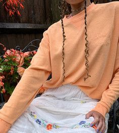 Оранжевый махровый свитшот от комплекта Reclaimed vintage