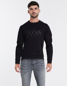 Свитшот с круглым вырезом BOSS Athleisure-Черный