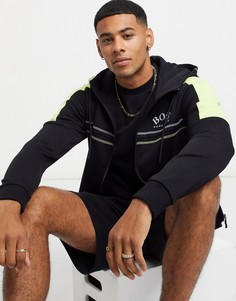 Худи на молнии BOSS Athleisure-Черный