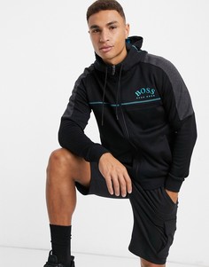 Худи на молнии BOSS Athleisure-Черный