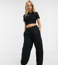 Черные oversized-джоггеры ASOS DESIGN Petite-Черный