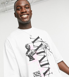 Oversized-футболка с принтом ASOS DESIGN Tall-Белый