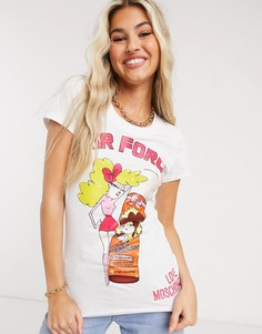 Белая футболка с принтом Love Moschino-Белый