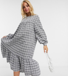 Свободное платье миди в клетку ASOS DESIGN Petite-Мульти