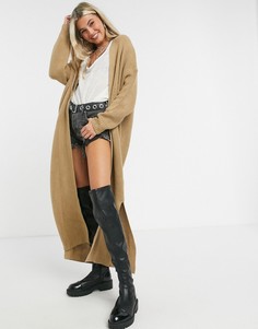 Бежевый кардиган макси Topshop