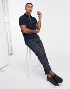 Темно-синее поло Burton Menswear-Темно-синий