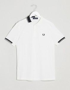 Белое поло с контрастной отделкой Fred Perry-Белый