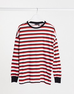 Белый лонгслив в полоску ASOS DESIGN