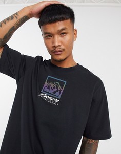 Черная oversized-футболка adidas Originals adiplore-Черный