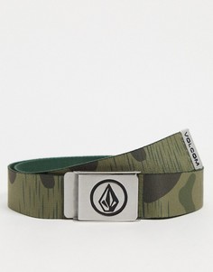 Ремень с камуфляжным принтом Volcom-Зеленый