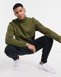 Зеленый свитшот с высоким воротником ASOS DESIGN