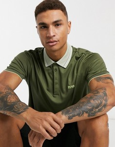 Футболка-поло BOSS Athleisure paddy 1-Зеленый