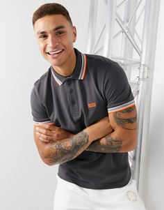 Футболка-поло BOSS Athleisure-Серый