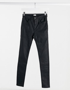 Черные джинсы скинни с покрытием Pimkie-Черный