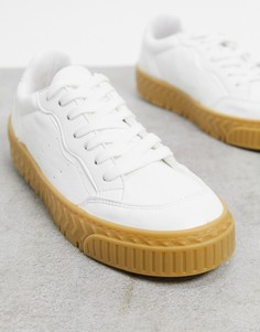Белые кроссовки со шнуровкой ASOS DESIGN-Белый