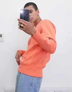 Оранжевый свитшот с круглым вырезом Champion
