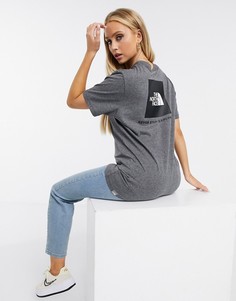 Серая футболка The North Face - Red Box-Серый