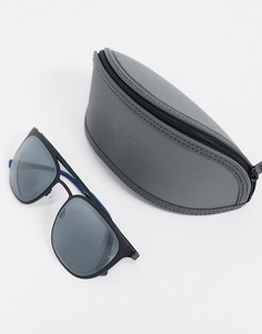 Черные солнцезащитные очки-авиаторы Emporio Armani-Черный