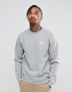 Серый свитшот с круглым вырезом Nike Club